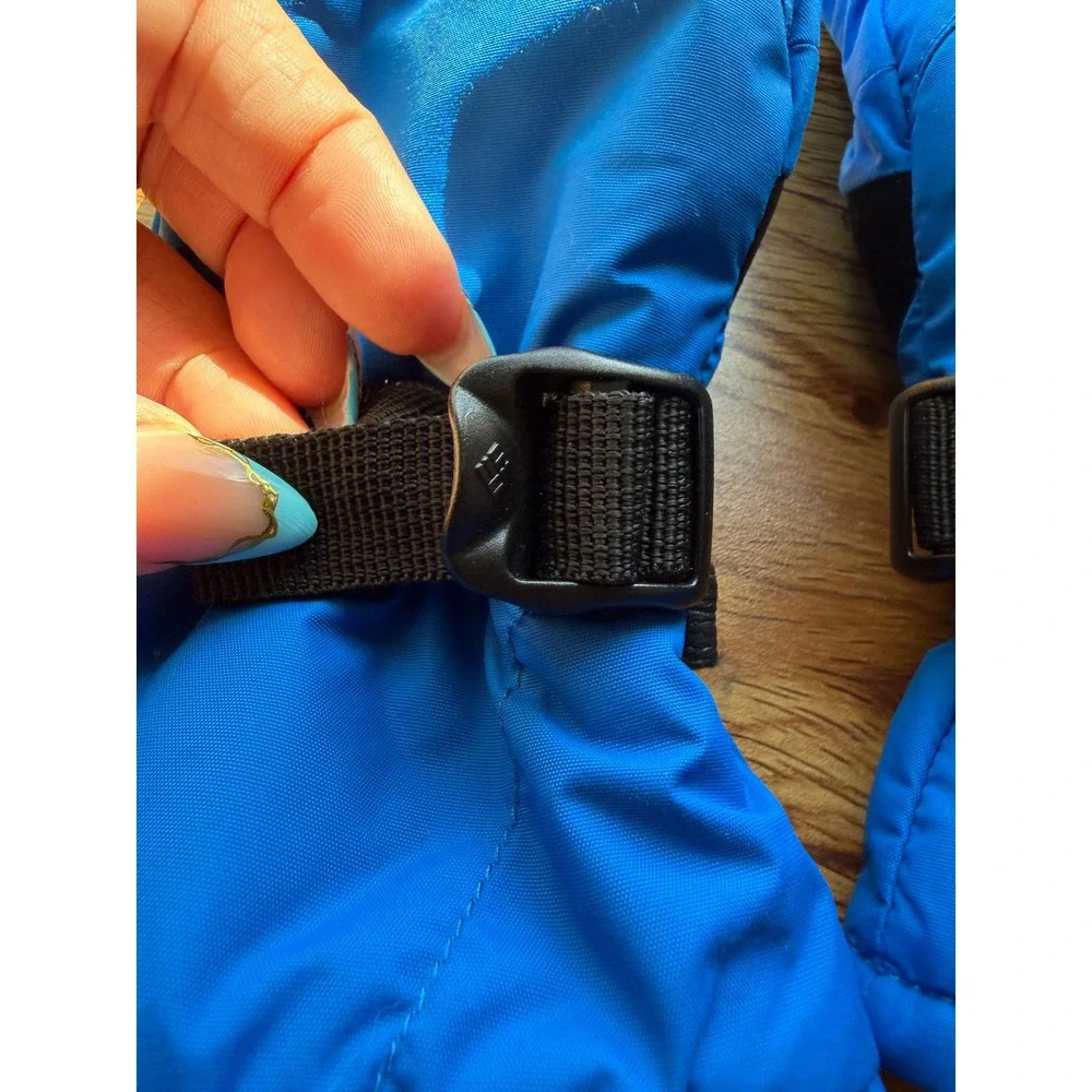 Columbia Youth Large Blue Omni-Heat Insulated Winter Mittens Ski Snow Mitts